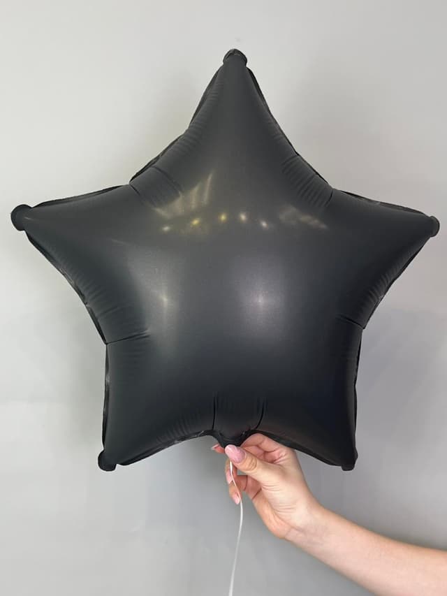 Звезды сатин 45 см черные Звезды сатин 45 см черные