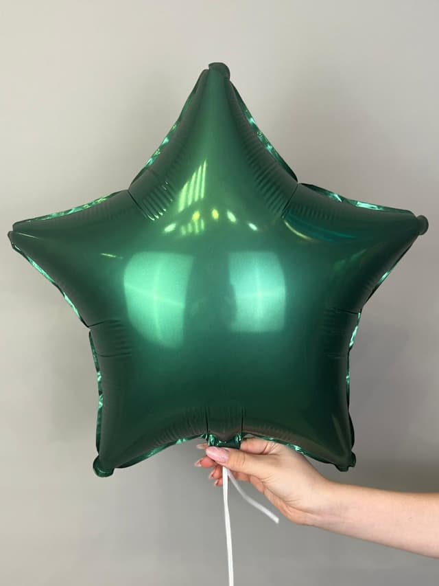 Звезды сатин 45 см темно-зеленые Звезды сатин 45 см темно-зеленые