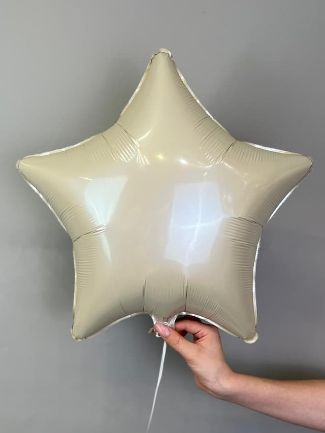Звезды сатин кремовый 45 см флекс Звезды сатин кремовый 45 см флекс